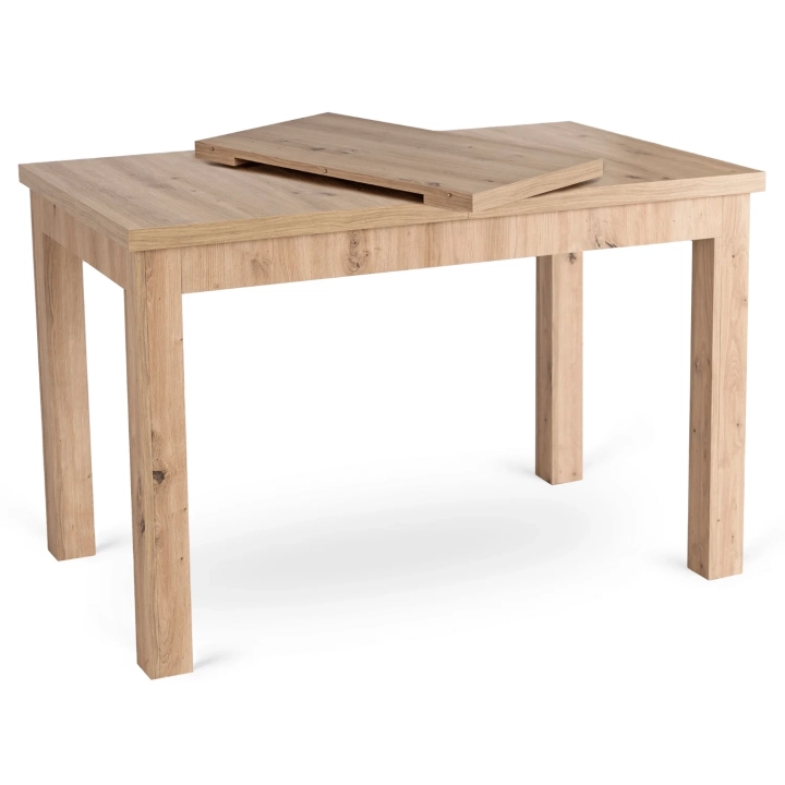 Stół Rozkładany SKARVENO 120-160 cm, Dąb Artisan - 03.webp