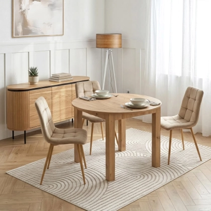 Stół Rozkładany HARVENO 102-142 cm, Dąb Artisan - 02.webp