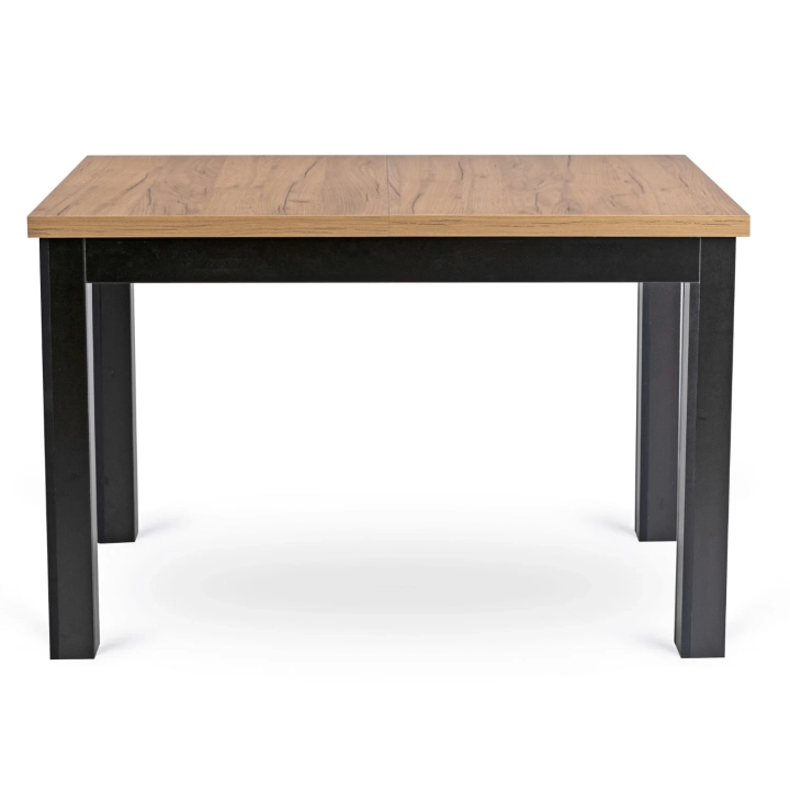 Stół Rozkładany SKARVENO 120-160 cm, Dąb Craft-Czarny - 05.webp