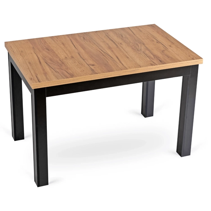 Stół Rozkładany SKARVENO 120-160 cm, Dąb Craft-Czarny - 06.webp