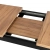 Stół Rozkładany SKARVENO 120-160 cm, Dąb Craft-Czarny - 08.webp