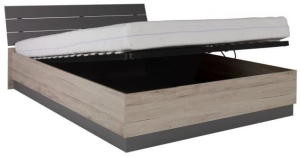 MXDI Łóżko 160 z pojemnikiem-sosna norweska/popiel