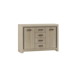 Komoda dwudrzwiowa z czterema szufladami 136cm GARMOND lefkas ciemny