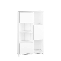 Biała komoda z otwartymi regałami MONKEL 3D 80 cm