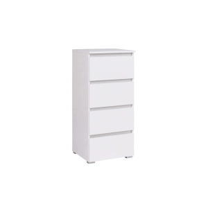 Komoda wąska MEXO z szufladami 4S biała 45 cm