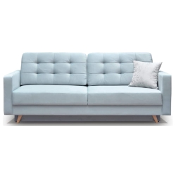 Kanapa REVANGE z funkcją spania błękitna 229x97 cm