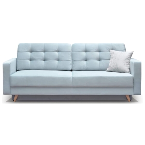 Kanapa REVANGE z funkcją spania błękitna 229x97 cm