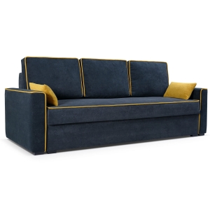 Kanapa FOSY rozkładana z funkcją spania czarna 230x88 cm