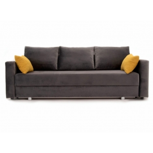 Kanapa z funkcją spania  LUKA ciemnoszara 226x85 cm