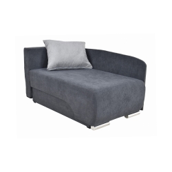 Tapczan GUCIO kanapa rozkładana lewa z pojemnikiem na pościel ciemny szary 150x85 cm