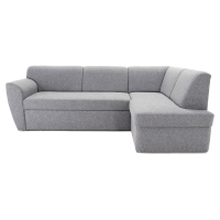 Narożnik szary prawy z funkcją spania z pojemnikiem rozkładany