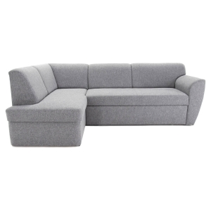Narożnik z funkcją spania LUDE szary lewostronny 245x155 cm