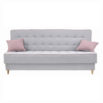 Wersalka z pojemnikiem na pościel szara 200x95 cm ARPAT