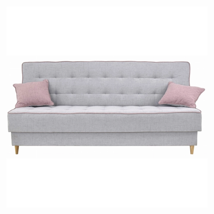 Wersalka z pojemnikiem na pościel szara 200x95 cm ARPAT
