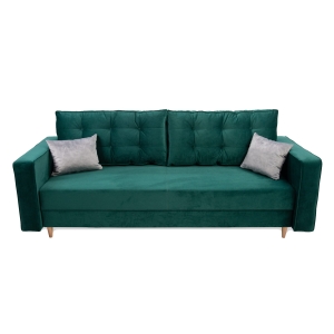 Kanapa ARDV z funkcją spania zieleń butelkowa 228x100 cm