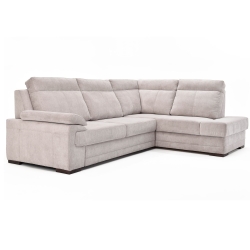 Narożnik z funkcją spania GROOM prawostronny szary 280x200 cm