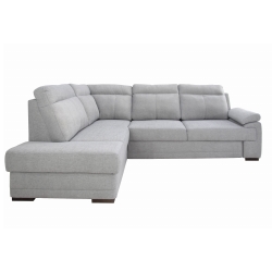 Narożnik z funkcją spania GROOM lewostronny szary 280x200 cm