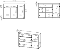 MNAV Komoda 3D1S sonoma jasna