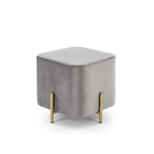 Pufa do salonu szara 42cm HLCR