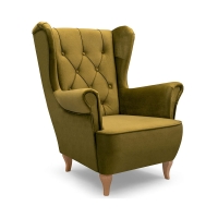 Fotel uszak wypoczynkowy do salonu oliwkowy FOAL