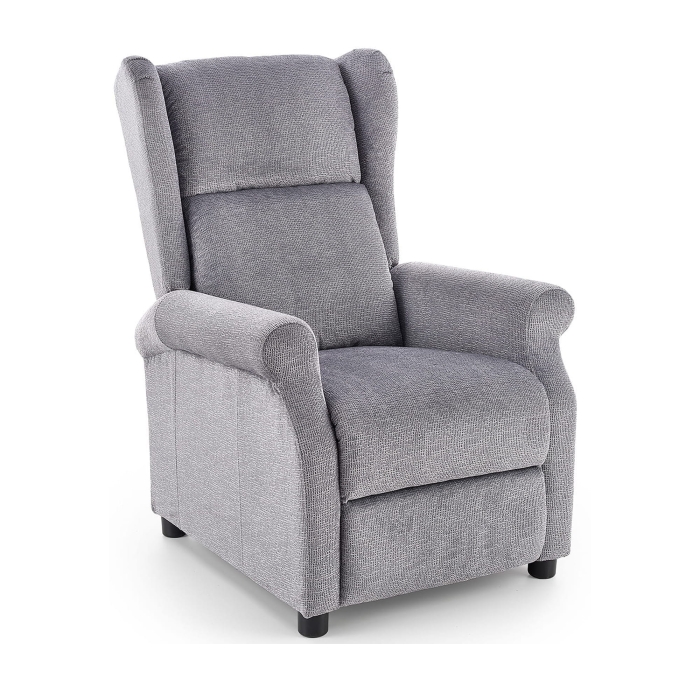 Fotel wypoczynkowy z funkcją relaks szary HLAG