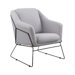 Industrialny fotel wypoczynkowy do salonu szary HLSO