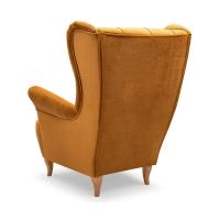 Fotel uszak wypoczynkowy do salonu musztardowy RNUS