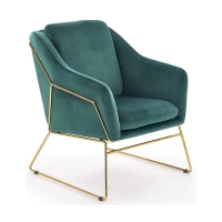 Wygodny fotel wypoczynkowy do salonu butelkowa zieleń HLS3