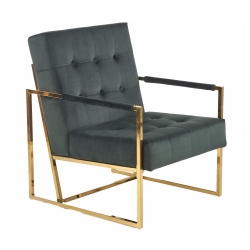 Fotel pikowany wypoczynkowy butelkowa zieleń złoty HLPR 