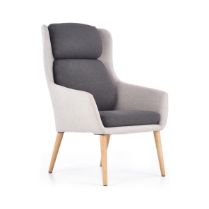 Fotel uszak poduszkowy wypoczynkowy do salonu szary HLPU 