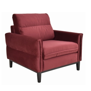 Wygodny fotel wypoczynkowy do salonu bordowy RPBE