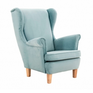 Fotel uszak wypoczynkowy do salonu niebieski RNUS