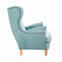 Fotel uszak wypoczynkowy do salonu niebieski RNUS