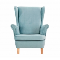 Fotel uszak wypoczynkowy do salonu niebieski RNUS