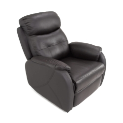 Fotel skórzany wypoczynkowy TOPAZ rozkładany z manualną funkcją relaks 