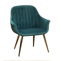 Wygodny fotel glamour wypoczynkowy butelkowa zieleń welur HLEL