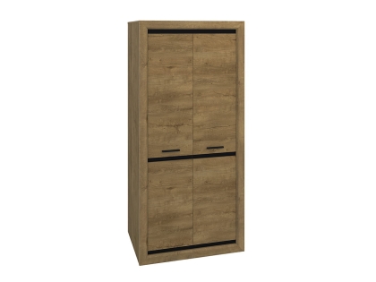 Szafa dwudrzwiowa Dąb Lefkas + Czarny 90cm MNBA