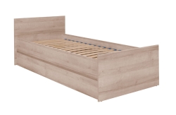 Łóżko młodzieżowe z ramą drewnianą MEXO Dąb sonoma 80x200 cm