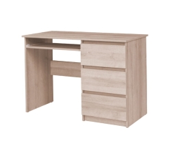 Biurko MEXO z szufladami i schowkiem na klawiaturę Dąb sonoma 110 cm