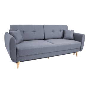 Kanapa rozkładana KXDI z funkcją spania szara 219x90 cm