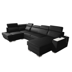 Narożnik modułowy CESAR czarny 340x200 cm