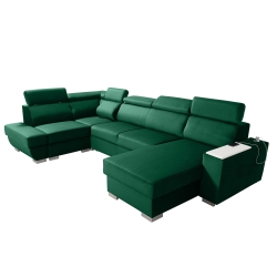 Narożnik modułowy CESAR zielony 340x200 cm