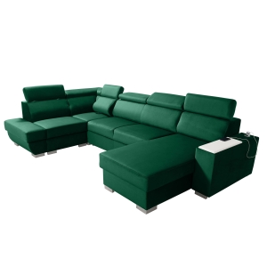 Narożnik modułowy CESAR zielony 340x200 cm