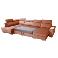 Narożnik modułowy CESAR różowy 340x200 cm funkcja spania