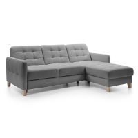 Narożnik z funkcją spania GCELI szary prawostronny