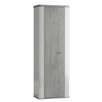 Wąska szafa z półkami beton/biały 71cm GSPRE 08