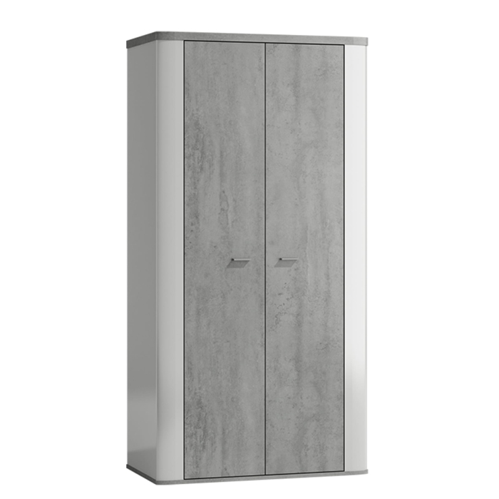 Szafa dwudrzwiowa 100cm szaro biała GSPRE 09