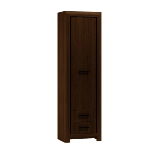 Szafa jednodrzwiowa z dwoma szufladami 60cm GARMOND ciemny orzech