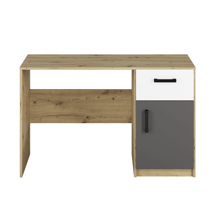 Biurko komputerowe MNFI 120 cm biało-szare