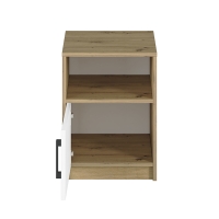 Pojemny kontenerek MNFI 1D biały, dąb